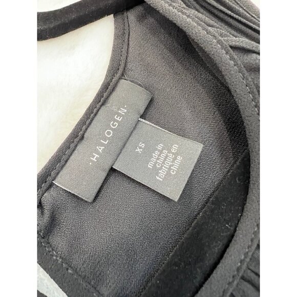 NWT Halogen Size XS Sleeveless Pleated Georgette Top Black MSRP $59 - Picture 8 of 10